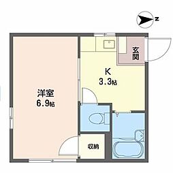 ＹＯＵ　ハイム 1階1Kの間取り
