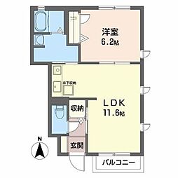 ソラティーオ2 1LDKの間取図画像
