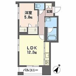 フォレナ利府 1LDKの間取図画像