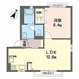 メゾンドール中野C 1LDKの間取図画像