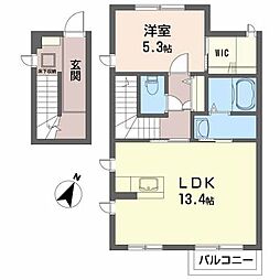 アベニュー　Ｖｉｌｌａ 2階1LDKの間取り