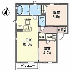 間取図画像 2LDK