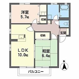 ビューラーK2 2LDKの間取図画像