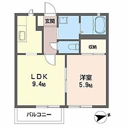セフィーラ泉 1LDKの間取図画像