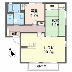 間取図画像 2LDK