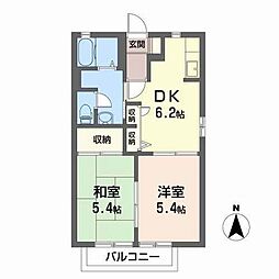 セフィラ310 2DKの間取図画像