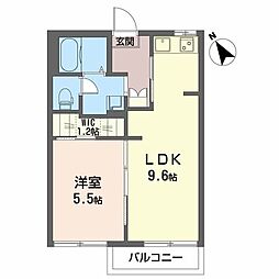 フォーブルオリバー 1LDKの間取図画像
