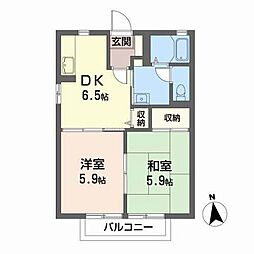 間取図画像 2DK