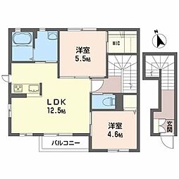 メゾンSha-la 2LDKの間取図画像
