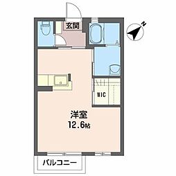 ディ・ハール ワンルームの間取図画像