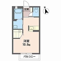エミネンス若葉 ワンルームの間取図画像