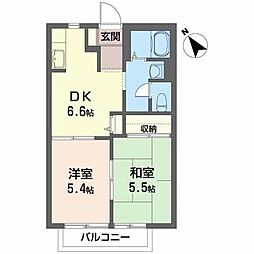 サンクスG 2DKの間取図画像