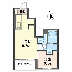プリマヴェーラ 1LDKの間取図画像