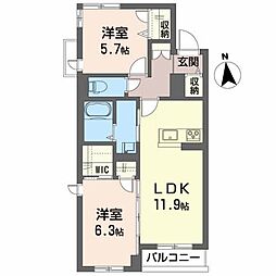 間取図画像 2LDK