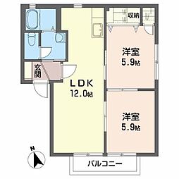 間取図画像 2LDK