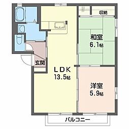 間取図画像 2LDK