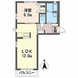 エタニティー 1LDKの間取図画像
