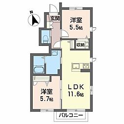 間取図画像 2LDK