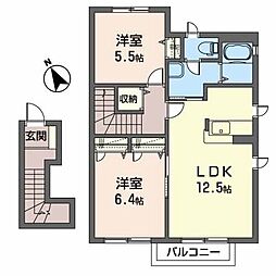 間取図画像 2LDK