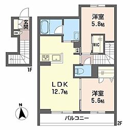 間取図画像 2LDK