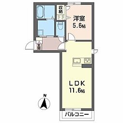 ヴェルボンヌウエスト壱番館 1LDKの間取図画像
