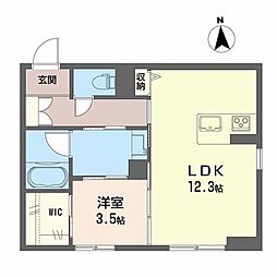 シャーメゾン ココ・アリエッタ 1LDKの間取図画像
