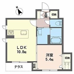 シャーメゾンフェスタ 1LDKの間取図画像