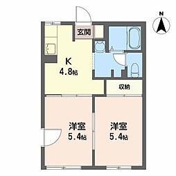 ヴィオラSINB 2Kの間取図画像