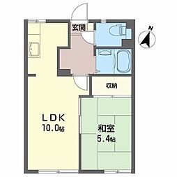 アパートメントハウス・アイリスＣ 1階1LDKの間取り