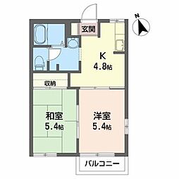 S.T.ハイツ 2Kの間取図画像