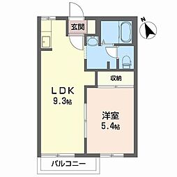 DIAS-水山C 1LDKの間取図画像