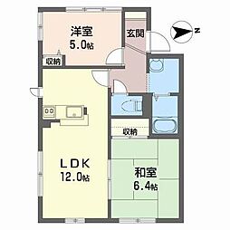ディアス泉 2LDKの間取図画像