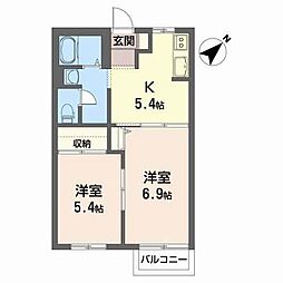 バリュージュF・T 2Kの間取図画像