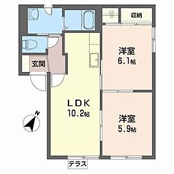 間取図画像 2LDK