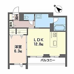 諏訪町てらす 1LDKの間取図画像
