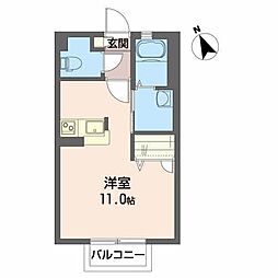 バリュージュ彩 ワンルームの間取図画像