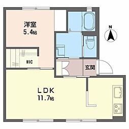 ディアスグレイス 1LDKの間取図画像