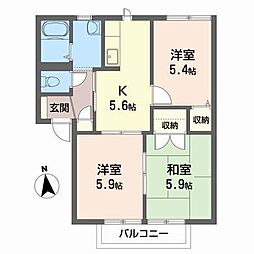 アークガーデン広面 3Kの間取図画像