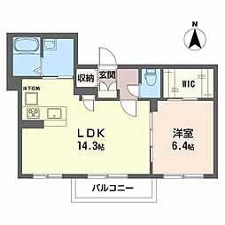 BEREO米町 1LDKの間取図画像
