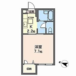 ＫＳハイツ 1階1Kの間取り