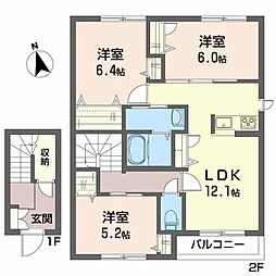 コンフォールC 3LDKの間取図画像