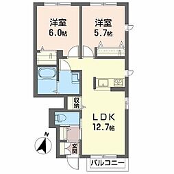 間取図画像 2LDK