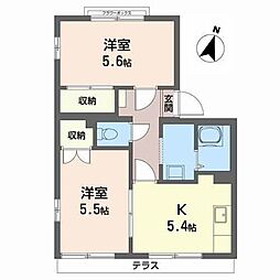 メゾン東栄 2Kの間取図画像