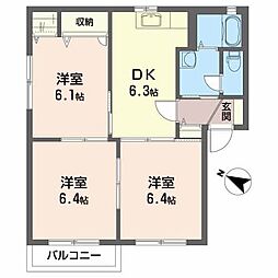 間取図画像 3DK
