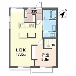 ドエル・フラッツ 1LDKの間取図画像