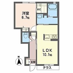 エトワールリセ1 1LDKの間取図画像