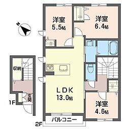 クオリスタ 3LDKの間取図画像
