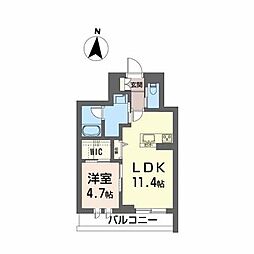 ラプリエ 1LDKの間取図画像