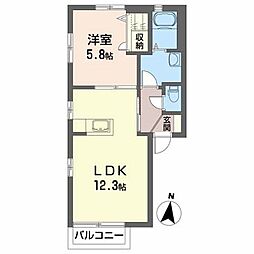 パインフェアリー 1LDKの間取図画像