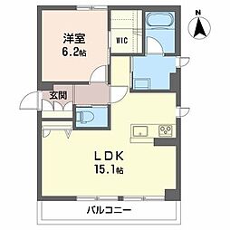 ＢＥＲＥＯ　Ｕ 2階1LDKの間取り